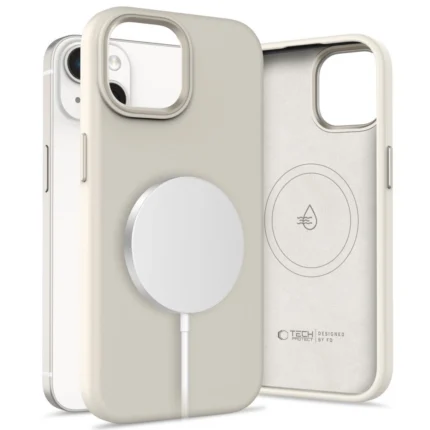 Калъф от Tech-
Protect Silicone PU Case Mag Safe
 за iPhone 14 - Beige