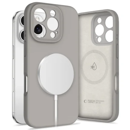 Калъф от Tech-
Protect Liquid Silicone Mag Safe
 iPhone 16 Pro Case - Gray