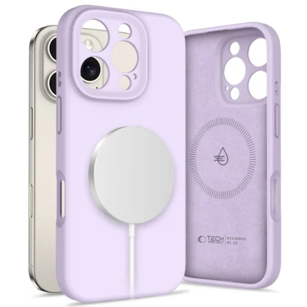 Калъф от Tech-Protect Liquid Silicone
 MagSafe iPhone 16 Pro Case -
Purple