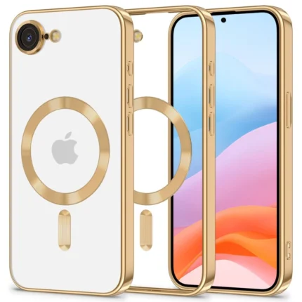 Калъф от Tech-
Protect Mag Flex MagSafe iPhone
16e Case - Gold