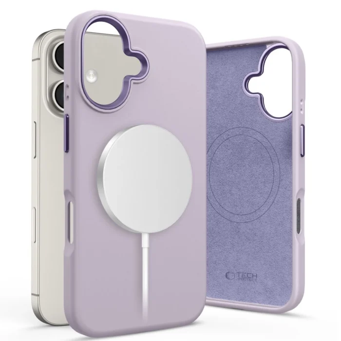 Калъф от Tech-
Protect Silicone PU MagSafe
 iPhone 16 Case - Purple - Image 1