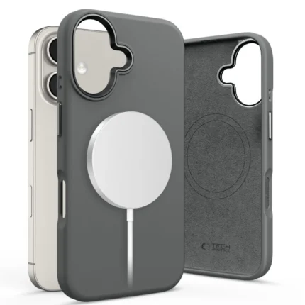Калъф от Tech-
Protect Silicone PU MagSafe
 iPhone 16 Case - Gray