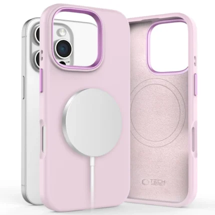 Калъф от Tech-Protect Silicone PU MagSafe 
Case за iPhone 16 Pro Max - Pink