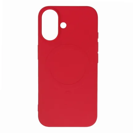 Калъф от Hurtel Liquid Silicone
 Case MagSafe за iPhone 16 - red