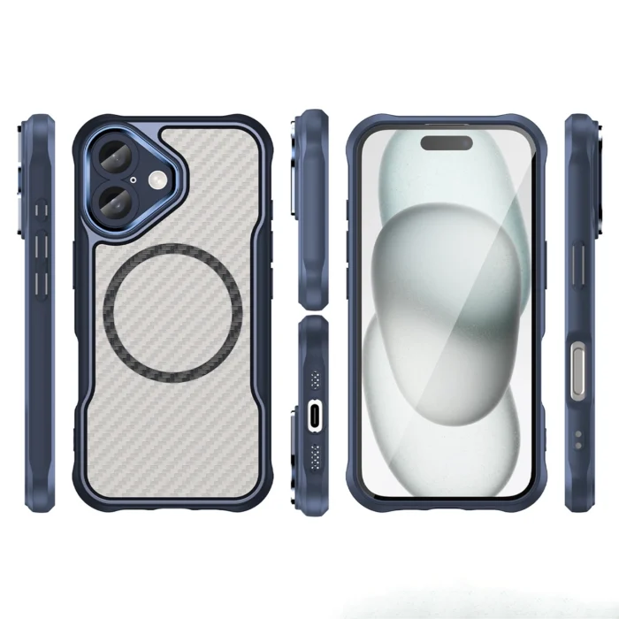 Калъф от Hurtel Leading
Series MagSafe Silicone Case за iPhone 16 - Blue - Image 3
