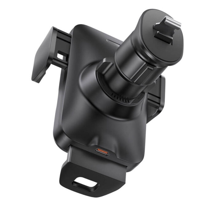 Стойка за кола Baseus Wisdom Auto Alignment Car Mount Wireless Charger 15W (Air Outlet) Black - Image 5