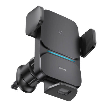 Стойка за кола Baseus Wisdom Auto Alignment Car Mount Wireless Charger 15W (Air Outlet) Black