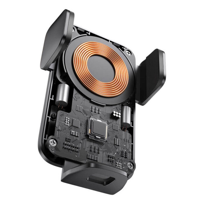 Стойка за кола Baseus Wisdom Auto Alignment Car Mount Wireless Charger 15W (Air Outlet) Black - Image 8