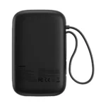 Външна Батерия от Baseus QPow 2
30W 10000mAh Power Bank with
 Built-in USB-C Cables - Black - Image 2