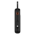 Външна Батерия от Baseus QPow 2
30W 10000mAh Power Bank with
 Built-in USB-C Cables - Black - Image 3