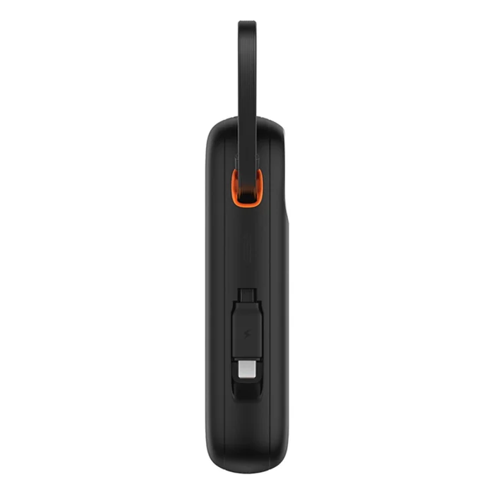 Външна Батерия от Baseus QPow 2
30W 10000mAh Power Bank with
 Built-in USB-C Cables - Black - Image 3