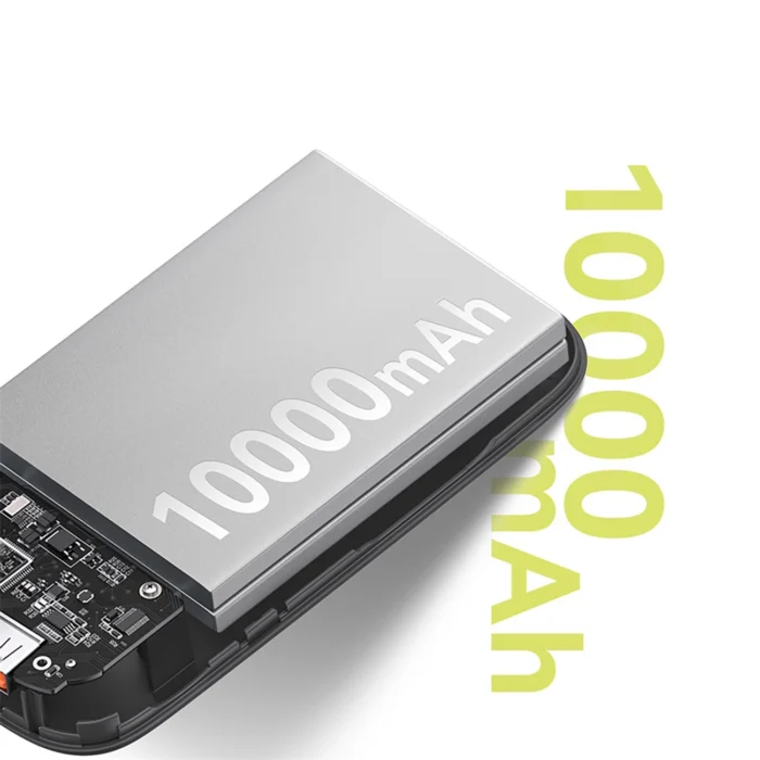 Външна Батерия от Baseus QPow 2
30W 10000mAh Power Bank with
 Built-in USB-C Cables - Black - Image 9