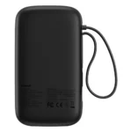 Външна Батерия Baseus QPow 2
20000mAh 30W Power Bank with 2
Built-in USB-C Cables - Black - Image 2