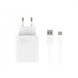 Зарядно Xiaomi MDY-16-EF USB-A 33W Travel Charger + Data Cable USB-C 3A White