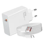 Зарядно Xiaomi MDY-12-EH USB-A 67W Travel Charger + Data Cable USB-C 6.2A Whitе - Image 2