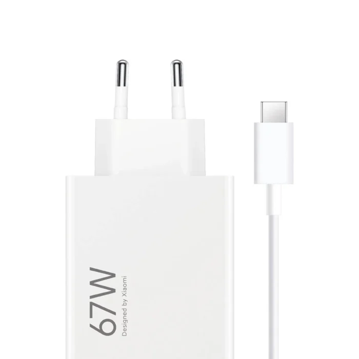 Зарядно Xiaomi MDY-12-EH USB-A 67W Travel Charger + Data Cable USB-C 6.2A Whitе - Image 4