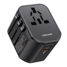 Зарядно USAMS Adapter siec 1xUSB+2xUSB-C T62 65W 4w1 US/AU/EU/UK black CC199TC01 (US-CC199)
Univesal Travel Charger