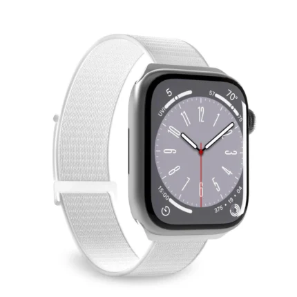Каишка от Puro Sport Nylon Strap за Apple Watch 42 / 44 / 45 / 49 mm - White