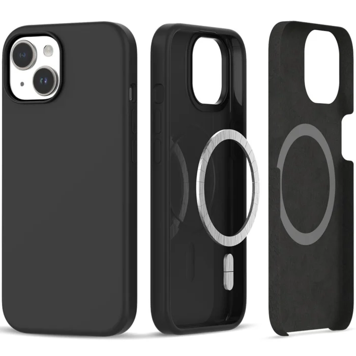 Калъф от Tech-Protect
 Silicone MagSafe iPhone 15 Case -
Matte Black - Image 1