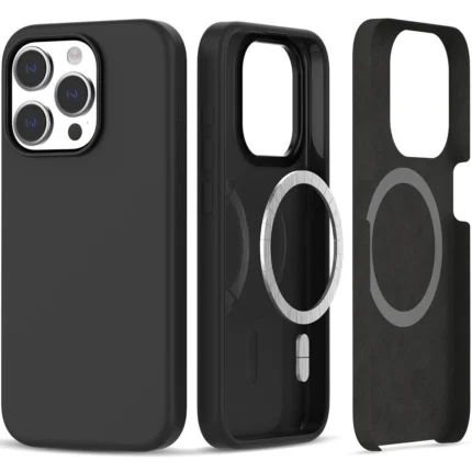 Калъф от Tech-
Protect Silicone MagSafe iPhone
15 Pro Case - Matte Black