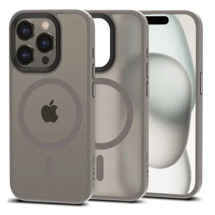 Калъф от Tech-
Protect MagMat MagSafe case за iPhone 15 Pro - titanium matte