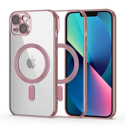 Калъф от Tech-
Protect Mag Shine Line MagSafe
 iPhone 13 Case - Pink