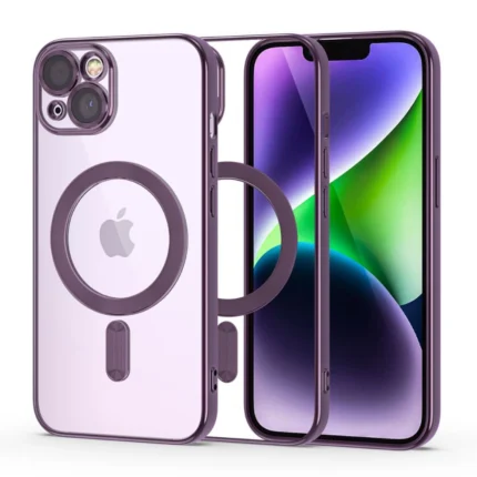 Калъф от Tech-
Protect Mag Shine Line MagSafe
 iPhone 14 Case - Purple