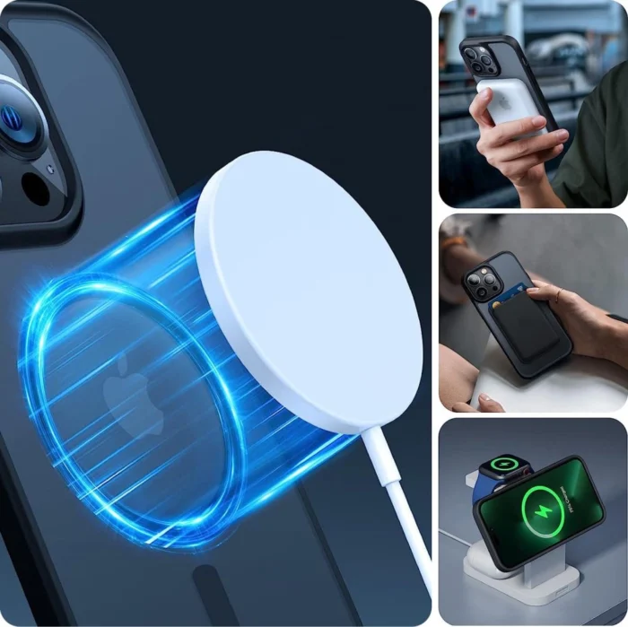 Калъф от Tech-Protect MagMat MagSafe
 iPhone 15 Case - Clear Black - Image 2