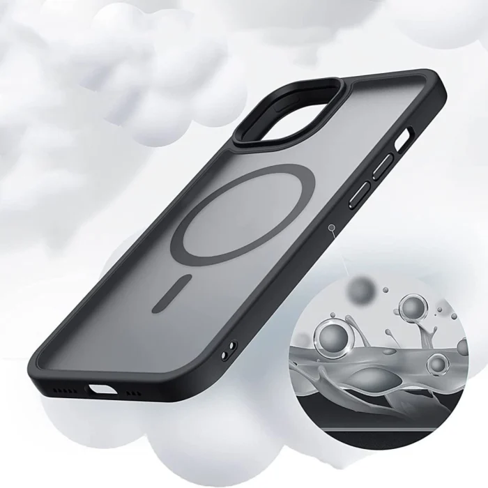 Калъф от Tech-Protect MagMat MagSafe
 за iPhone 14 Pro Case - Clear Black - Image 3
