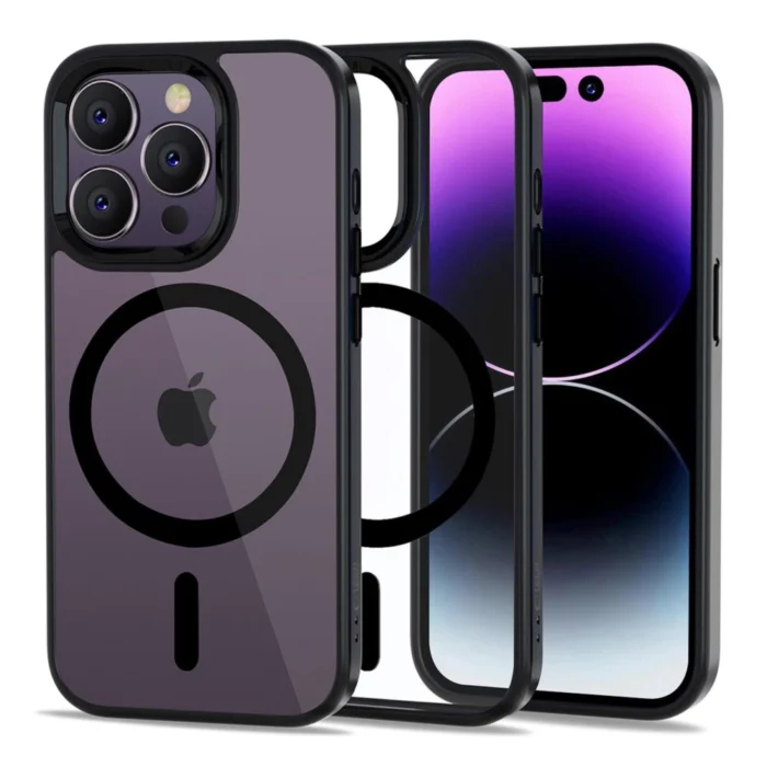 Калъф от Tech-Protect MagMat MagSafe
 за iPhone 14 Pro Case - Clear Black - Image 1