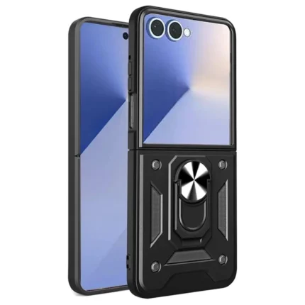 Калъф Hybrid Armor Camshield
 Armored Case with Stand
and Camera Cover за Samsung Galaxy Z Flip 7 -
Black