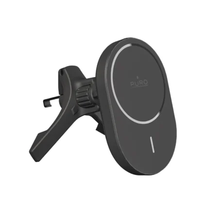 Стойка за кола Puro Car
Holder with Qi2 Charger,
MagSafe Compatible - Black