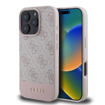 Калъф от Guess PU 4G Stripe Case за iPhone 16 Pro Max Pink