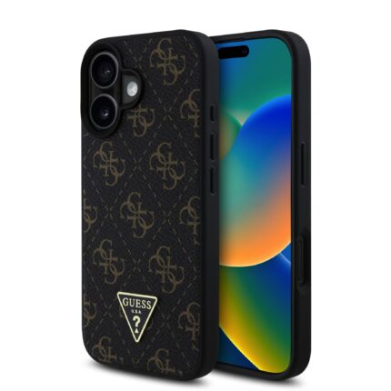 Калъф от Guess PU Leather 4G Triangle Metal Logo Case for iPhone 16 Black