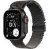 Apple Watch Ultra 3 GPS + Cellular 49mm Black Titanium Case with Black Titanium Milanese Loop - Large