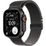 Apple Watch Ultra 3 GPS + Cellular 49mm Black Titanium Case with Black Titanium Milanese Loop - Medium