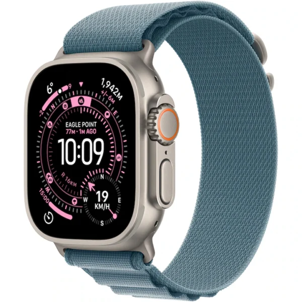Apple Watch Ultra 3 GPS + Cellular 49mm Natural Titanium Case with Light Blue Alpine Loop - Small
