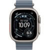 Apple Watch Ultra 3 GPS + Cellular 49mm Natural Titanium Case with Anchor Blue Ocean Band - Image 2
