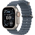 Apple Watch Ultra 3 GPS + Cellular 49mm Natural Titanium Case with Anchor Blue Ocean Band