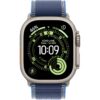 Apple Watch Ultra 3 GPS + Cellular 49mm Natural Titanium Case with Blue/Bright Blue Trail Loop - S/M - Image 2
