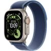 Apple Watch Ultra 3 GPS + Cellular 49mm Natural Titanium Case with Blue/Bright Blue Trail Loop - S/M