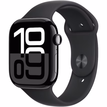 Apple Watch S10 Cellular 42mm Jet Black Alu Case with Black Sport Band - M/L
