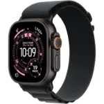 Apple Watch Ultra 3 GPS + Cellular 49mm Black Titanium Case with Black Alpine Loop - Large