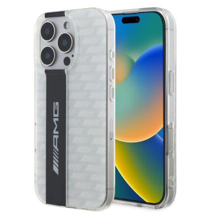 Калъф AMG Carbon Pattern за iPhone 16 Pro Max White