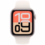 Apple Watch SE 3 GPS 40mm Starlight Aluminium Case with Starlight Sport Band - S/M - Image 2