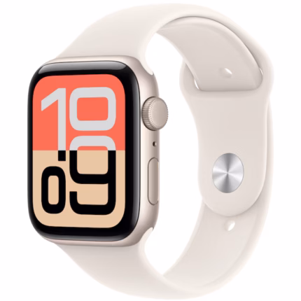 Apple Watch SE 3 GPS 44mm Starlight Aluminium Case with Starlight Sport Band - S/M