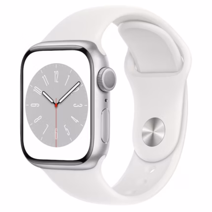Apple Watch Series 8 GPS 45mm Silver Aluminium Case with White Sport Band - Regular