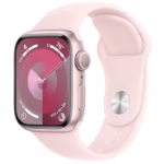 Apple Watch SeriesE9 GPS + Cellular 41mm Pink Aluminium Case with Light Pink Sport Band - M/L