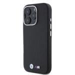Калъф BMW M PU Kevlar Metal Logo за iPhone 16 Pro Black - Image 3
