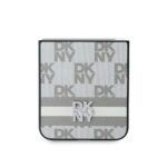 Калъф от 
DKNY PU Leather Checkered Pattern and Stripe Case за Samsung Galaxy Z Flip 6/7 FE Beige - Image 5